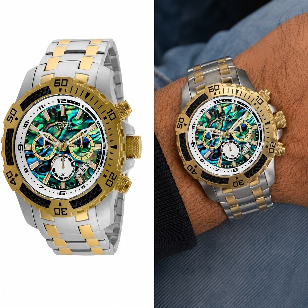 NEW Invicta Pro Diver SCUBA Men's Watch w/ Abalone Dial 51mm Yellow Diver Box